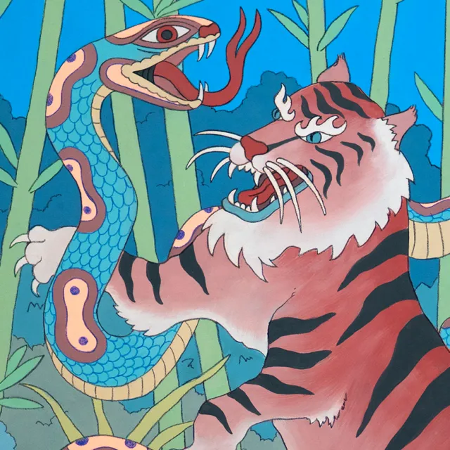 Tigre contre serpent